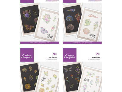 Crafter's Companion Watercolour Clear Acrylic Stamps Collection