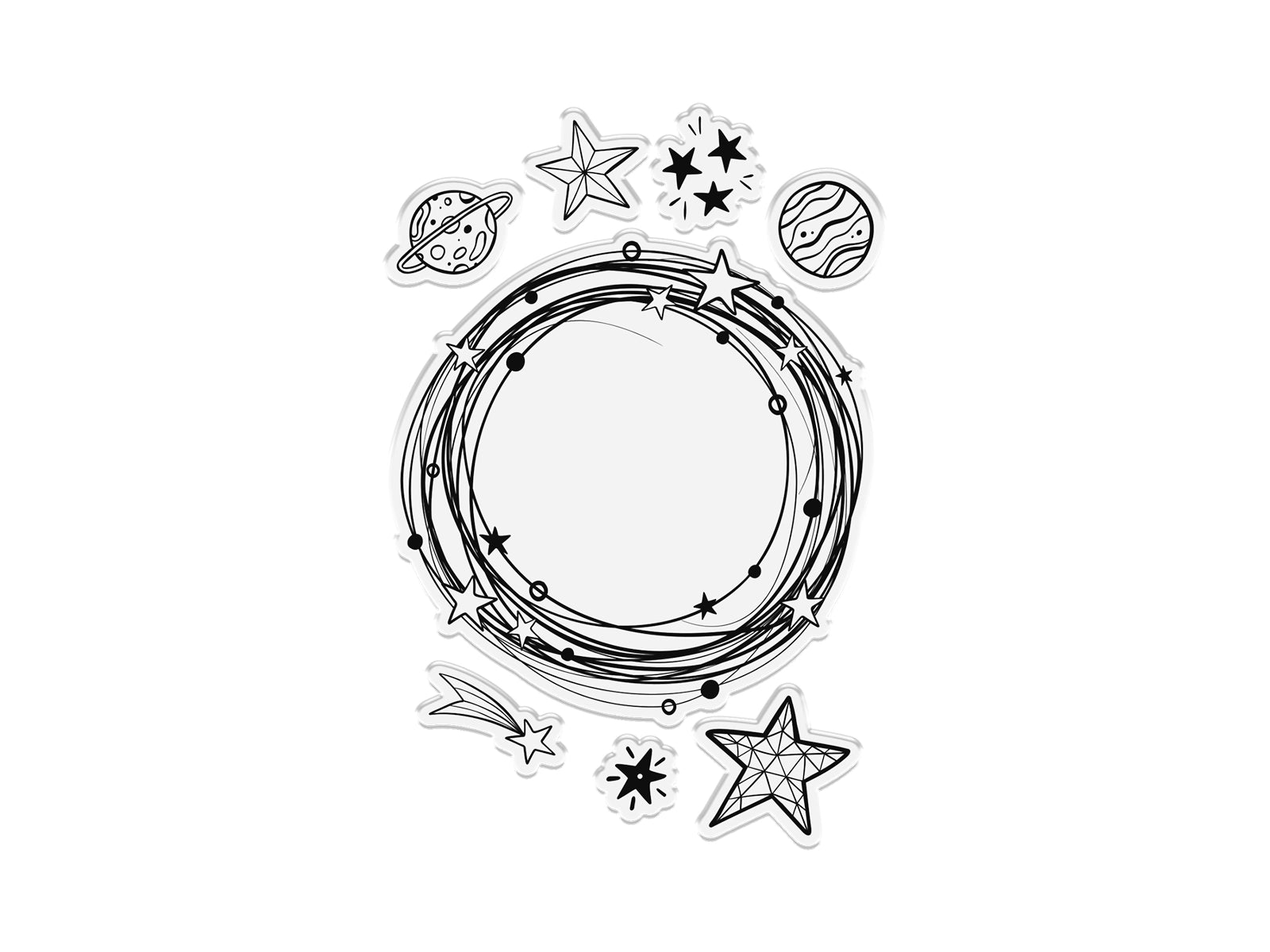 Cosmic Collection Clear Acrylic Stamps - Orbit Collection