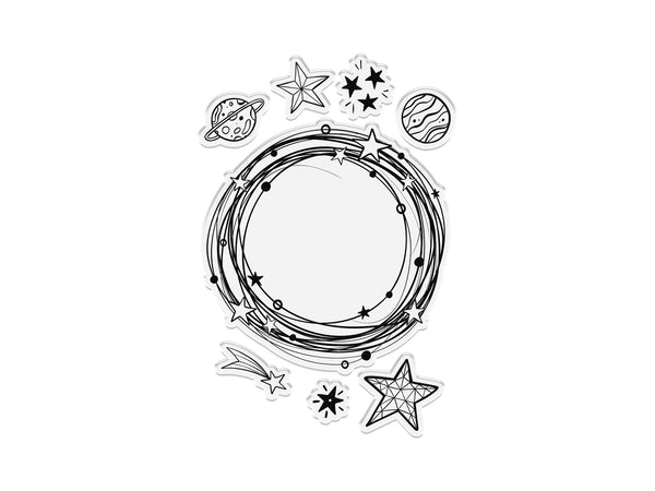 Cosmic Collection Clear Acrylic Stamps - Orbit Collection