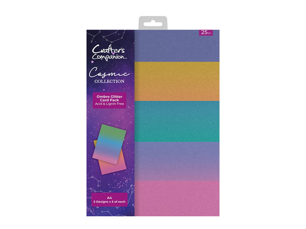 Cosmic Collection A4 Ombre Glitter Card Pack