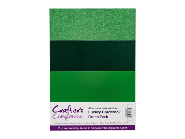 A4 Luxury Mixed Green Card - 30 Pack