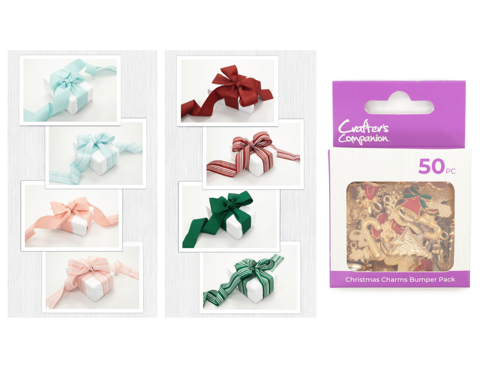 Chunky Christmas Ribbon and Charm Bundle