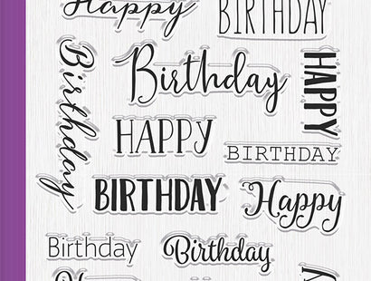 Crafter's Companion - Photopolymer Stamp - Birthday Wishes