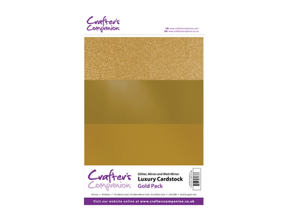 Crafter's Companion A4 Luxury Cardstock Pack - Gold