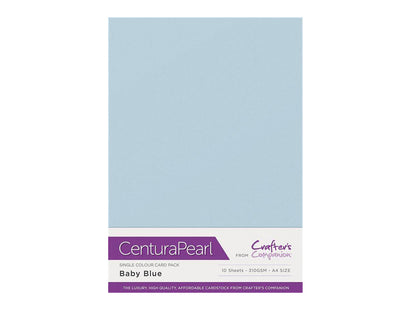 Crafter's Companion Centura Pearl Single Colour A4 10 Sheet Pack - Baby Blue