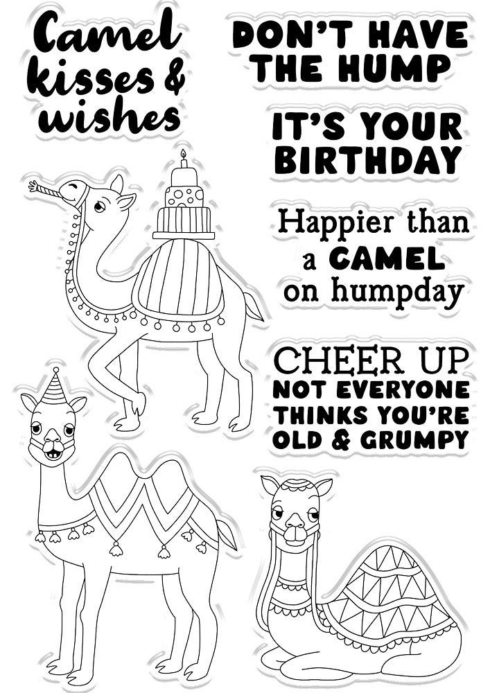 Crafter's Companion Clear Acrylic Stamp – Camel kisses and wishes