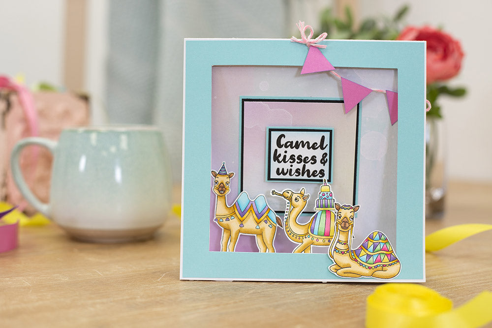 Crafter's Companion Clear Acrylic Stamp – Camel kisses and wishes