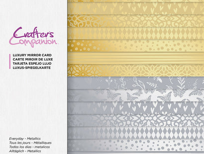 Crafters Companion Luxury Mirror Card Pad 12" - Everyday Metallics  32 sheets