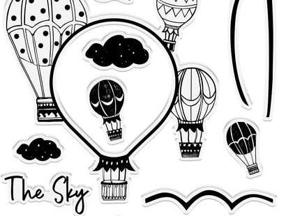 Crafter's Companion Photopolymer Stamp - Balloons in flight