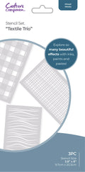 Crafter's Companion Stencil Set - Textile Trio