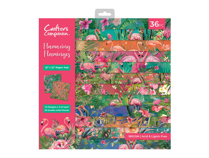 Flamazing Flamingos Paper Pad 12" x 12"