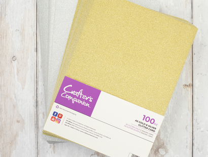 Crafter's Companion - A5 Glitter Card Pack - Gold and Silver