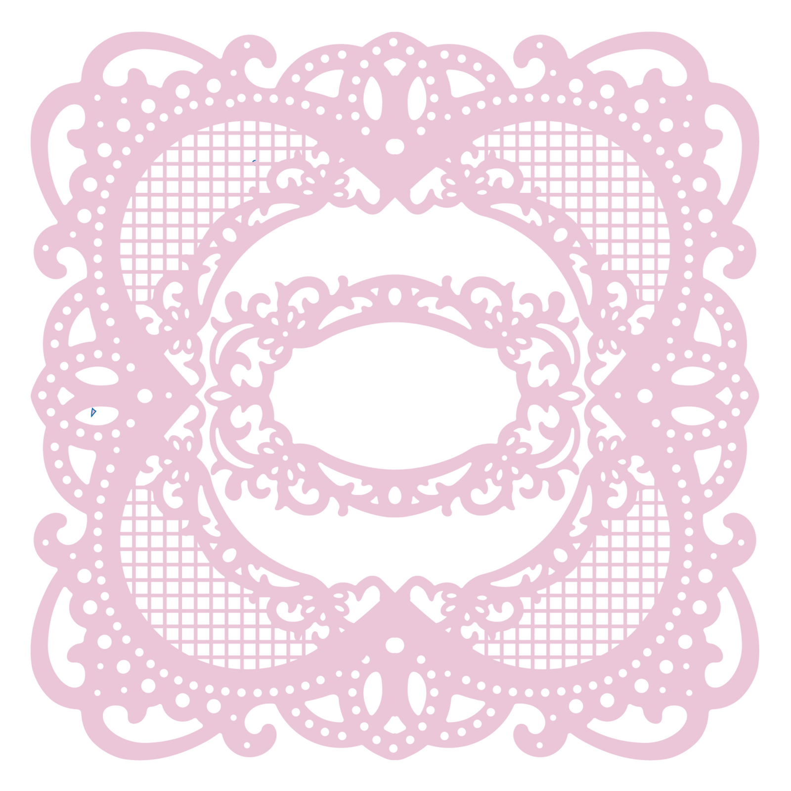 Nature's Garden Vintage Rose Pre-cut elements - Ornate Lace Panel