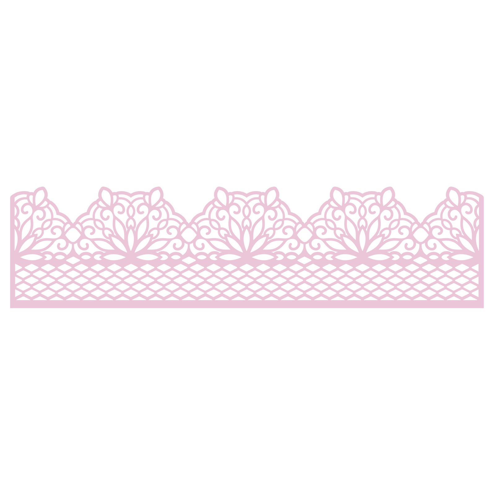 Nature's Garden Vintage Rose Pre-cut elements - Pretty Lace Border