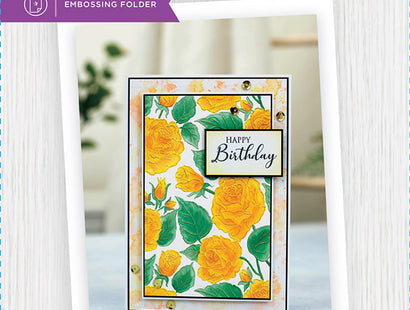 Gemini Illustrated Embossing Folder - Garden Roses