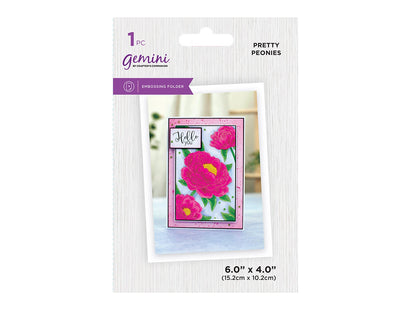 Gemini Illustrated Embossing Folder - Pretty Peonies