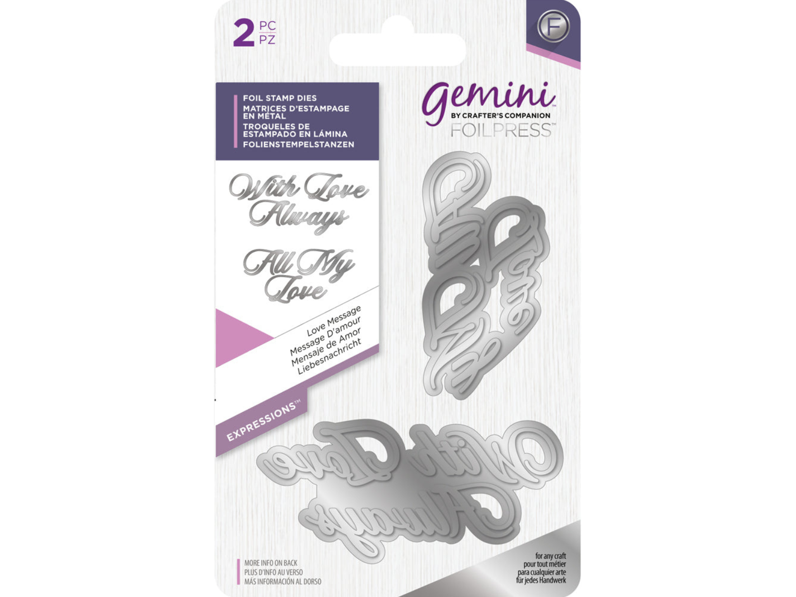 Gemini - Foil Stamp Die - Expressions - Love Message