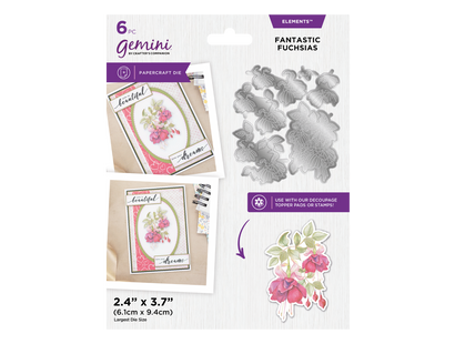 Gemini Elements Floral Decoupage Die - Fantastic Fuchsias