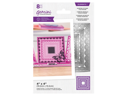 Gemini - Metal Die - Elements - Inverted Stitched Lace Square