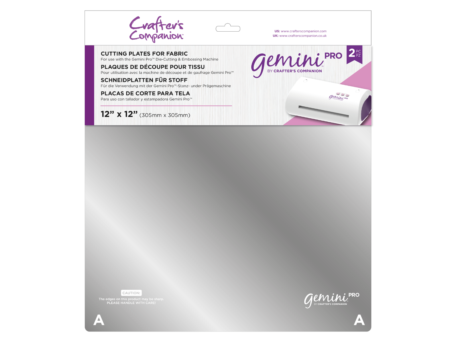 Gemini Pro Accessories - 12" x 12" Cutting Plates for Fabric