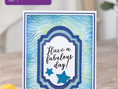 Gemini 5 x 7" 2D Textured Embossing Folder - Gentle Waves