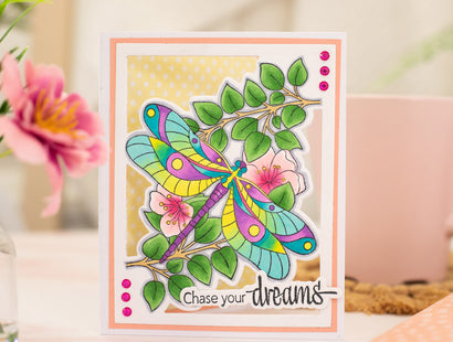 Gemini Colourable Create a Card Stamp & Die - Dragonfly Dreams