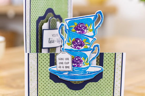 Gemini Elements Die - Floral Tea Cups