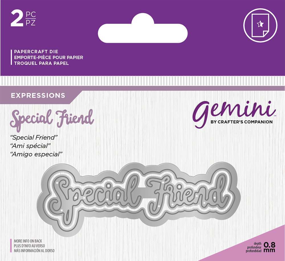 Gemini Expressions Metal Die Special Friend Crafters Companion UK