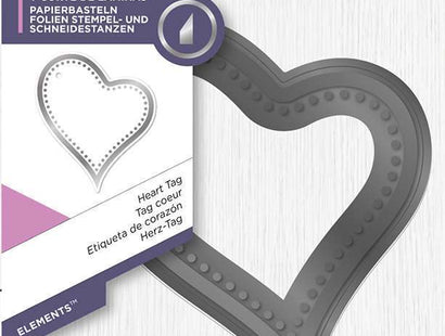 Gemini FOILPRESS Heart Tag Foil Stamp 'N' Cut Die Elements