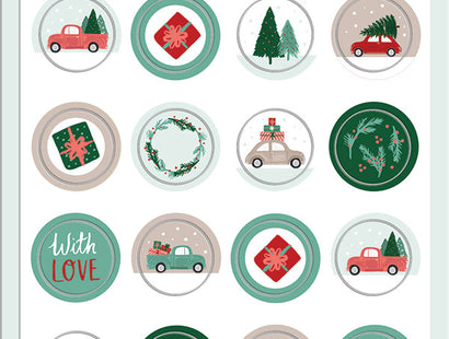 Mini Christmas Stickers - Violet Studio