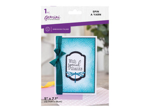 Gemini 5 x 7” 2D Textured Embossing Folder - Spin a Yarn