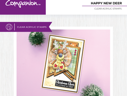 Crafter's Companion Photopolymer Stamp - Happy New Deer