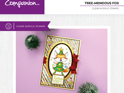 Tree-mendous Fox Clear Acrylic Stamp