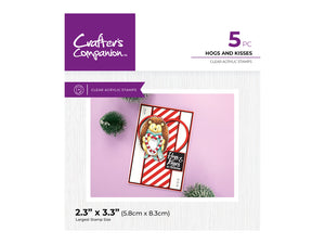 Crafter's Companion Photopolymer Stamp - Hogs and Kisses