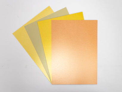 Crafter's Companion Centura Pearl Metallic A4 36 Sheet Pack - Precious Golds