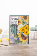 Nature's Garden - Sunflower Collection - Luxury Linen Card - 8.5