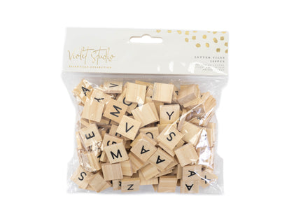 Violet Studio Wooden Letter Tiles - 200pk