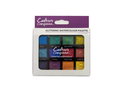 Crafter's Companion Glitter Paint Palette - 12 Colours