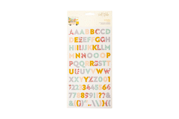 Alphabet Stickers Rainbow Blooms - Violet Studios