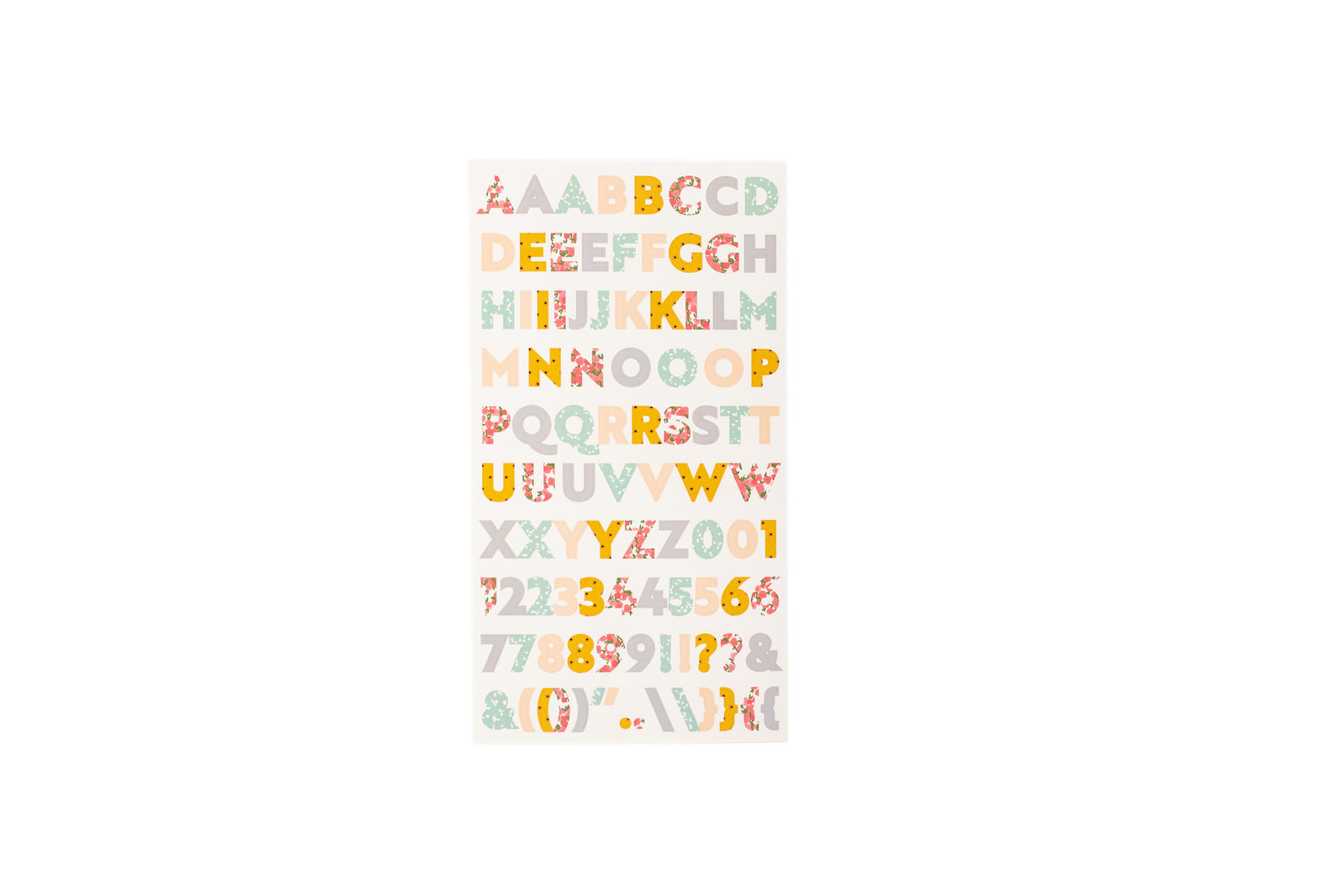 Alphabet Stickers Rainbow Blooms - Violet Studios