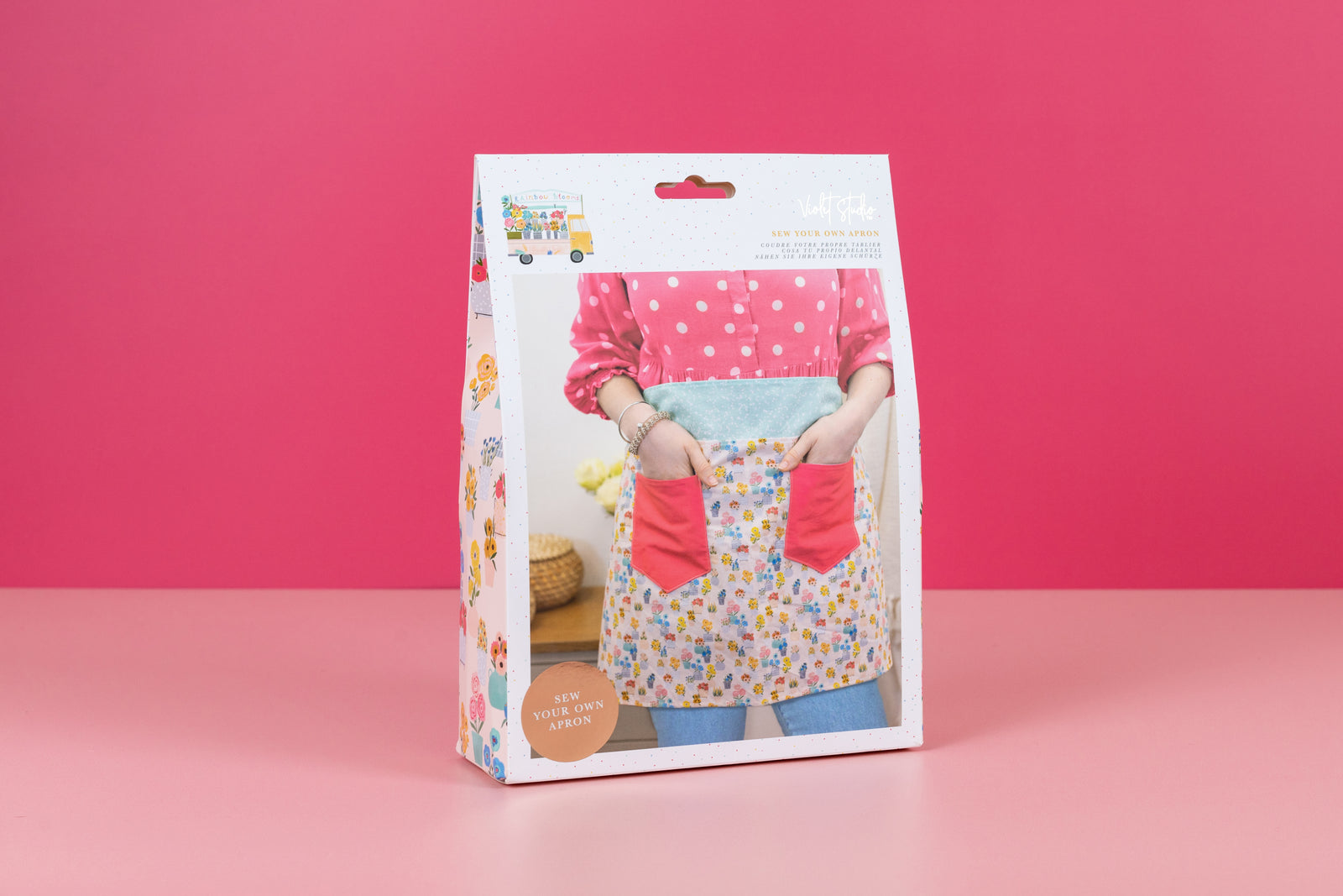 Make Your Own Apron Kit - Rainbow Blooms - Violet Studios