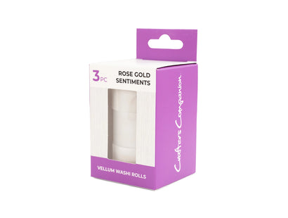 Crafters Companion Vellum Wash Rolls - Rose Gold Sentiments