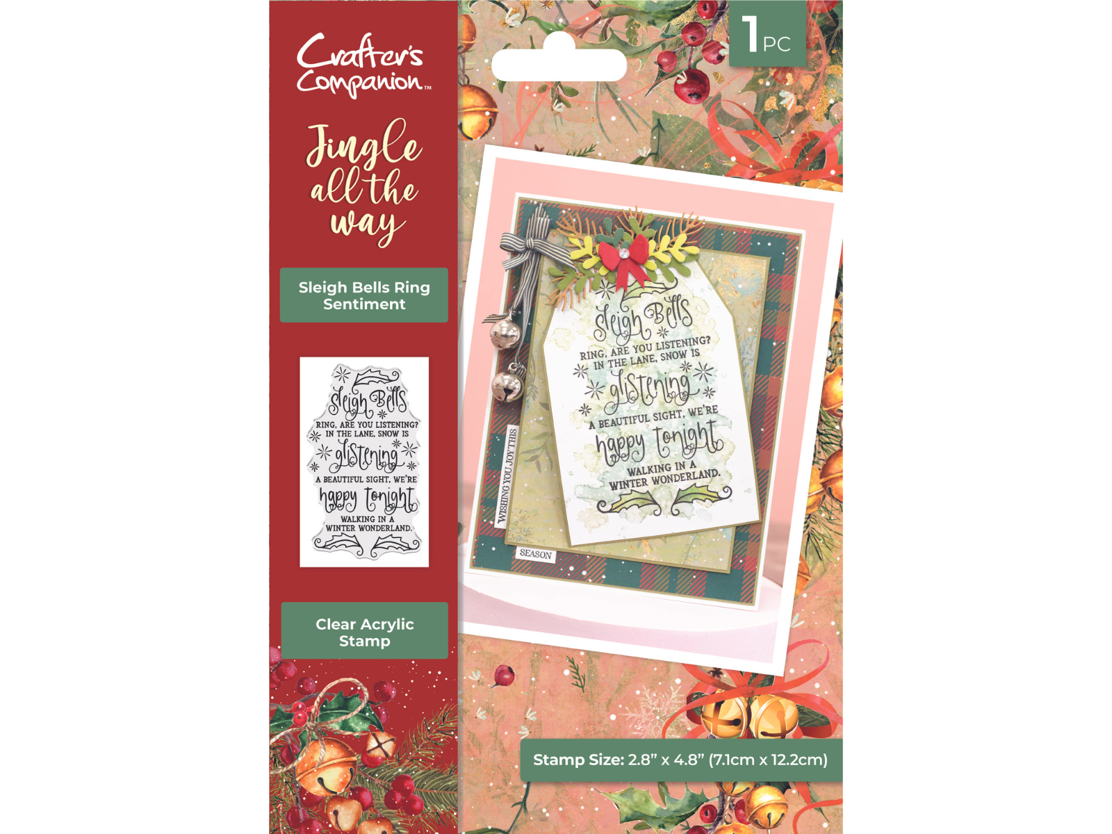 Sleigh Bells Ringing Clear Acrylic Stamp