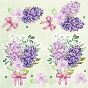 Crafter's Companion 6 x 6" Decoupage Topper Pad - Lilac Bouquet