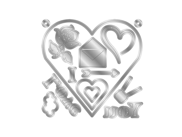 Crafter’s Companion Metal Die & Stencil - Love Heart Candy Box 