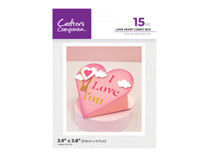 Crafter’s Companion Metal Die & Stencil - Love Heart Candy Box 