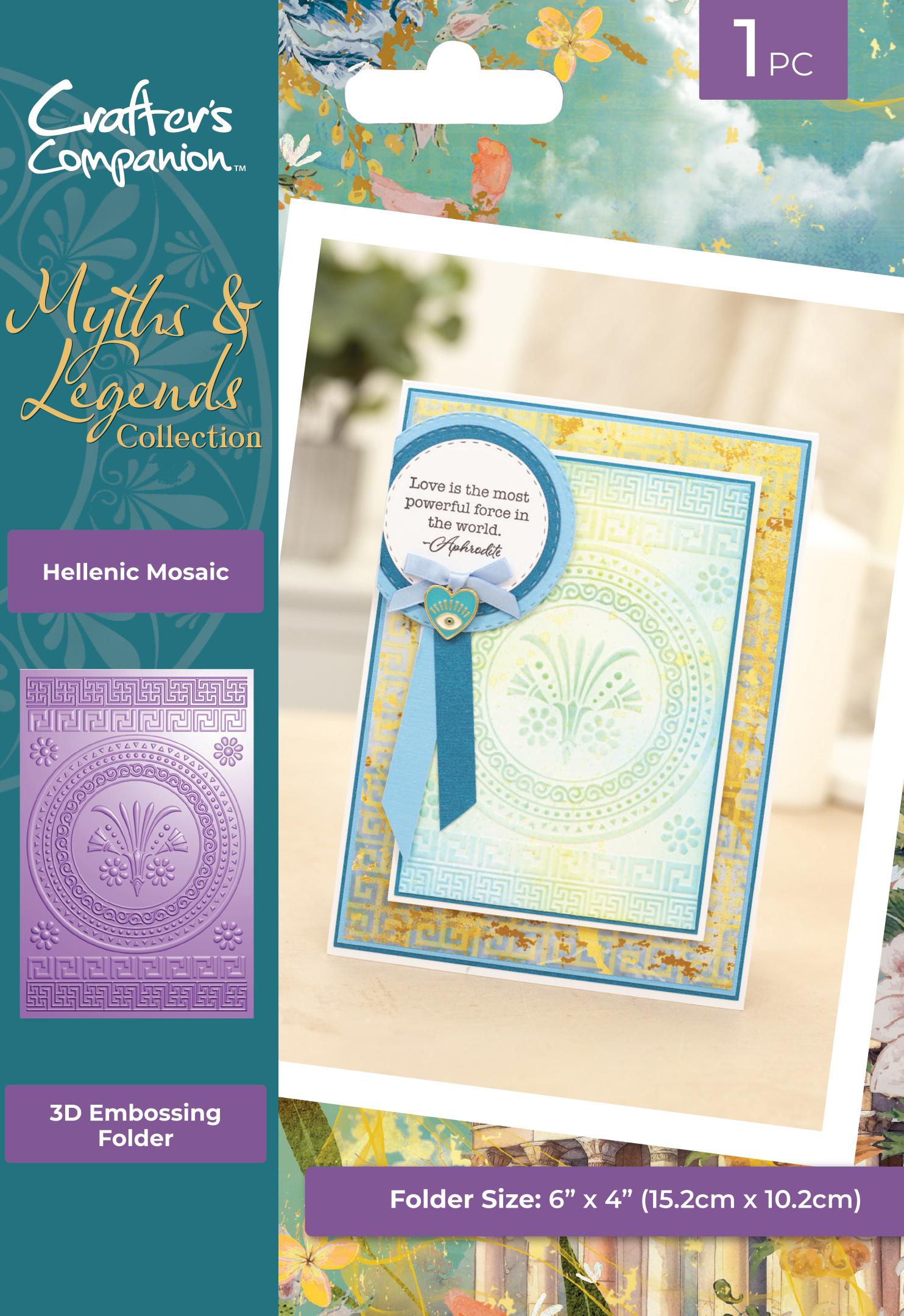 Myths & Legends 4” x 6” 3D Embossing Folder - Hellenic Mosaic