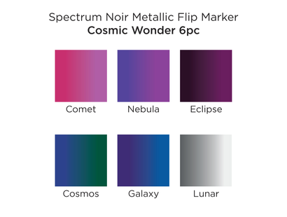 Spectrum Noir Metallic Flip Markers - Cosmic Wonder (6 Piece)