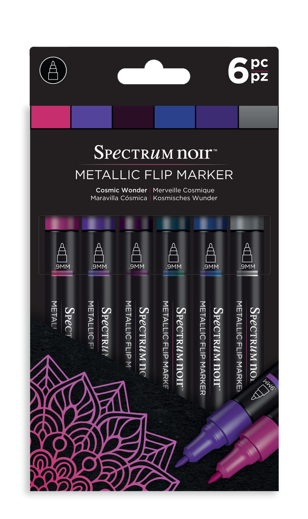 Spectrum Noir Metallic Flip Markers Cosmic Wander & Natural World with FREEE Black Paper Pad