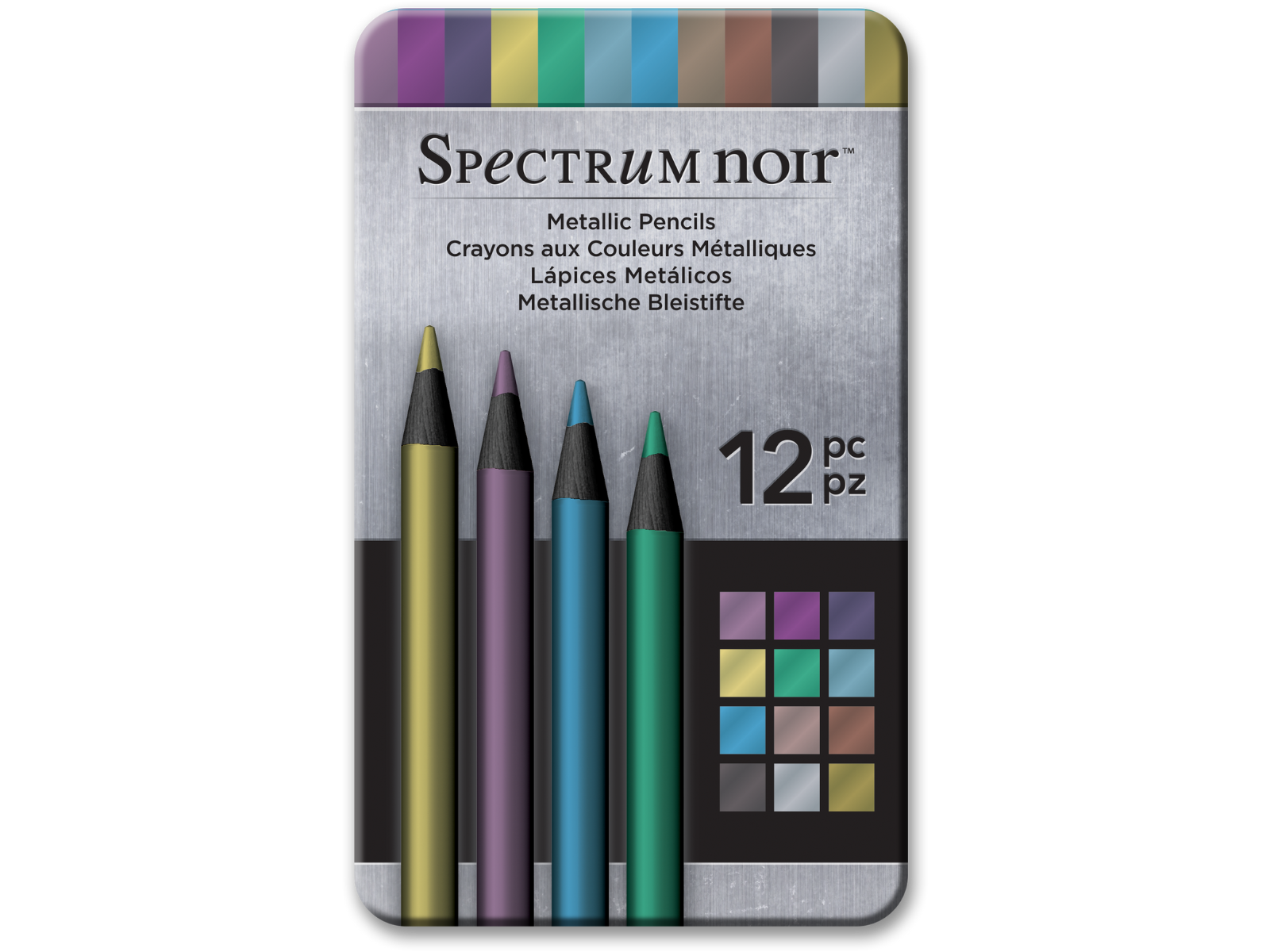 Metallic Drawing Pencils Set - 12 Pack.- Spectrum Noir